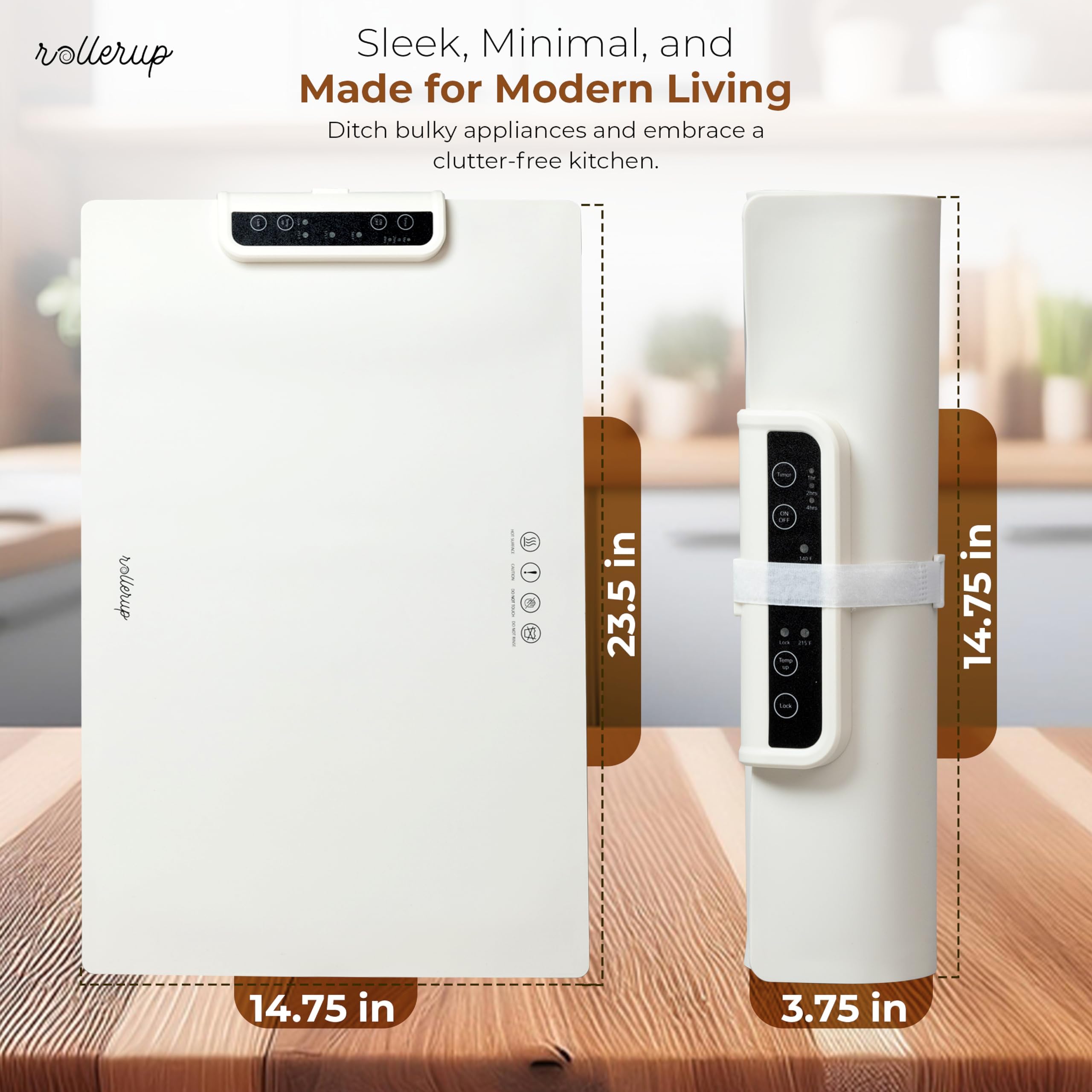 Electric Food Warming Mat - Portable Silicone Tray w/Fast Heating, Best Kitchen Gadget to Keep Food Warm for Parties, Buffets, Serving, & Thawing - Silicone Accessories Included