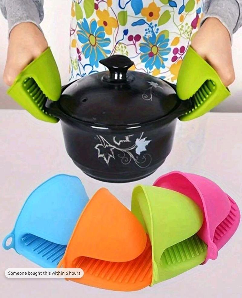 Silicone Mini Oven Mitts - Heat Resistant Pinch Gloves