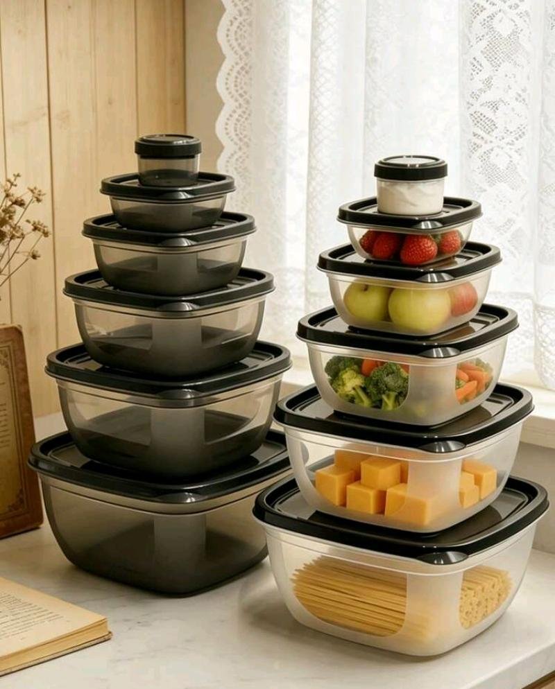 Stackable Food Storage Container Set - 14 Piece