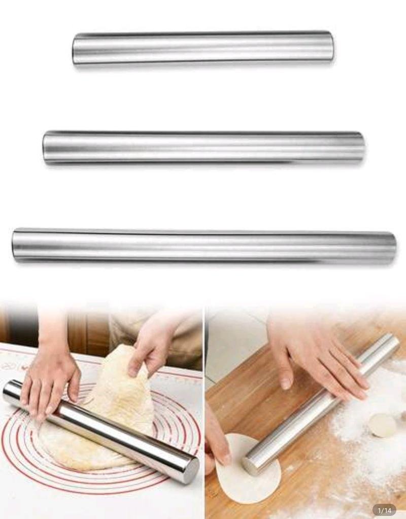 Stainless Steel Rolling Pin Set - 3 Sizes