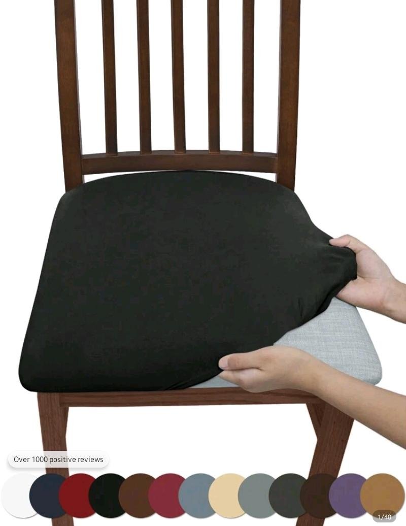 Velvet Stretch Dining Chair Seat Cover (1pc)