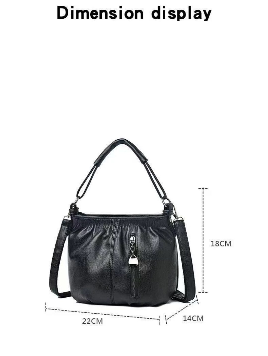 Elegant Women's Leather Crossbody Bag – Vintage Shoulder Purse