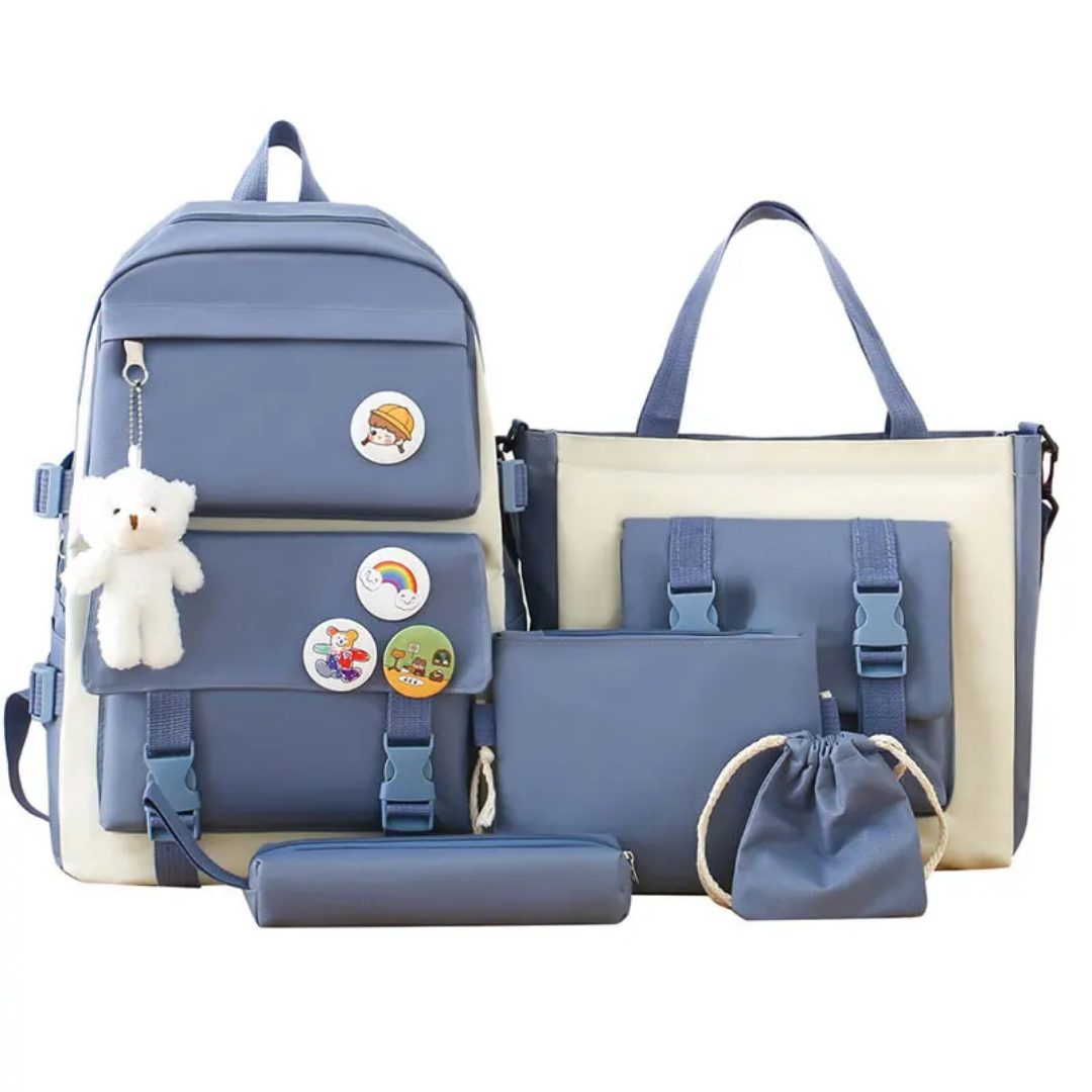 5-Piece Student Backpack Set – School & Travel Bag Collection backpack