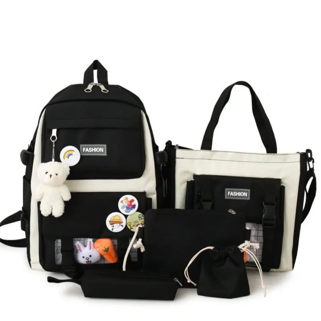 5-Piece Student Backpack Set – School & Travel Bag Collection backpack